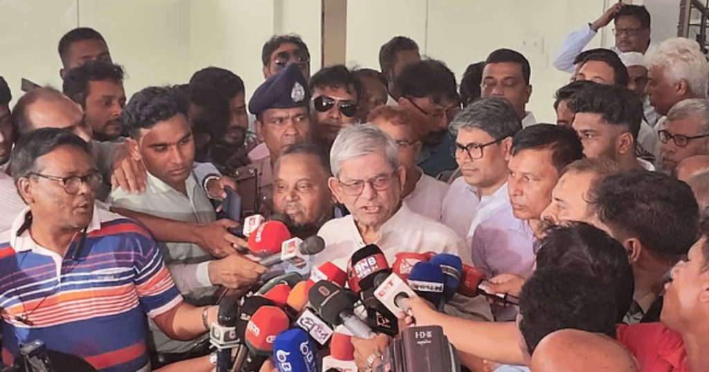 বিএনপিকে ফ্যাসিবাদের দল বলার বিরুদ্ধে মির্জা ফখরুলের বক্তব্য